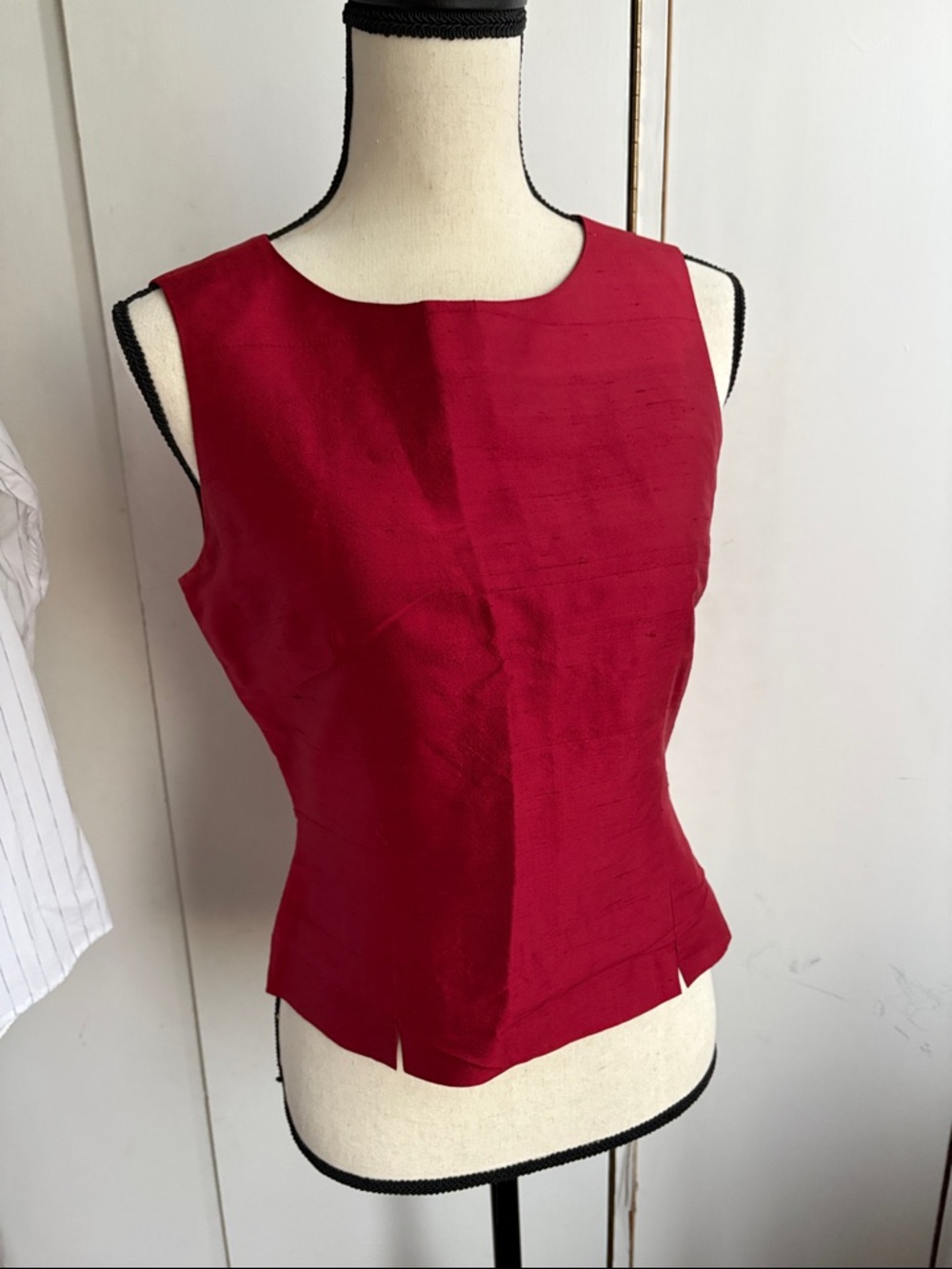 henri bendel Sleeveless Red Silk Shell Top